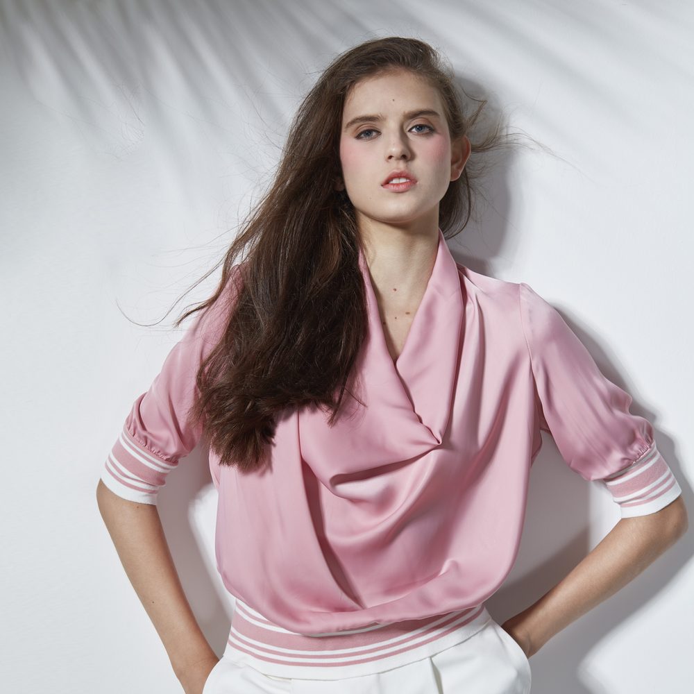 8102 drape lava neck top