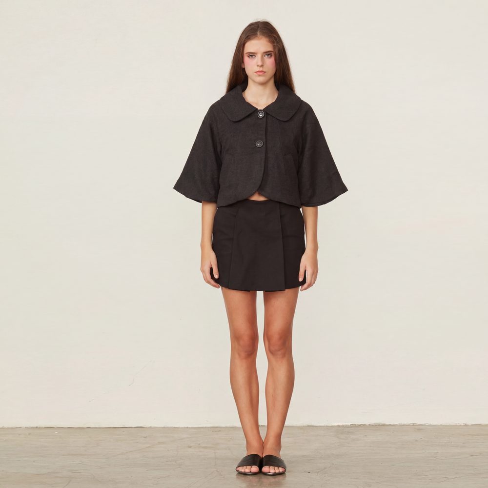 JK8102 mid-length sleeve A-shape jacket