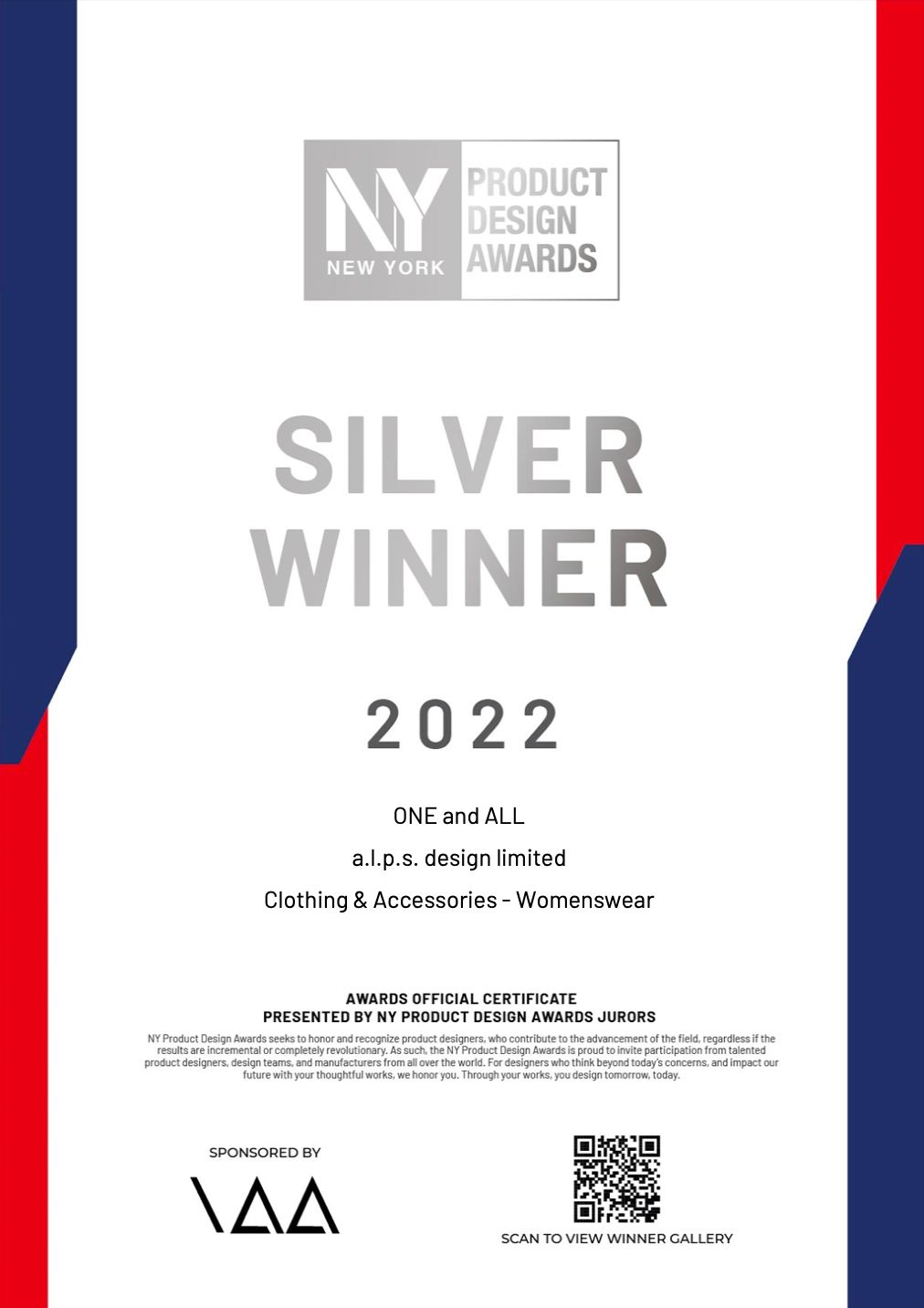 new york product design awards womenswear 2022